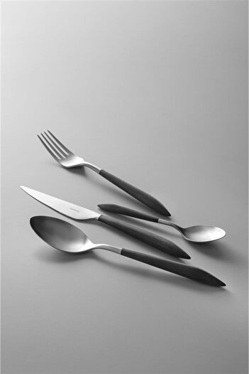 BUGATTI Ares Matte Black 24 Piece Cutlery Set