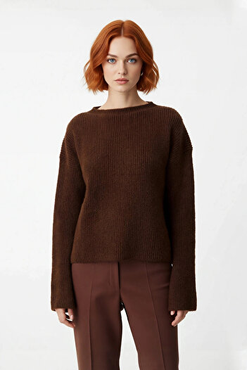 PayBuy Pulover de tricotat pentru femei, oversize, gros, cu mâneci joase, modern, confortabil, iarnă, zilnic, elegant, ideal pentru combinații crop