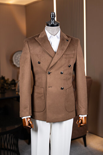 Terziayhan Double Breasted Velvet Jacket