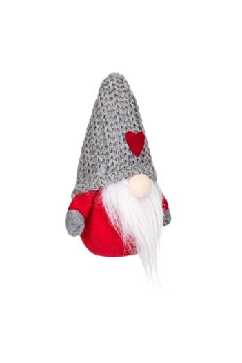 OEM Decorative Christmas figurine, size 9 x 6 x 15 cm, Gnome with gray hat