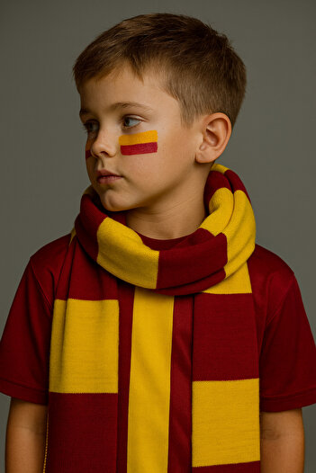 Sebir Moda Fan-Themed Knitwear Children's Scarf (Age 5-10, 30X140Cm)
