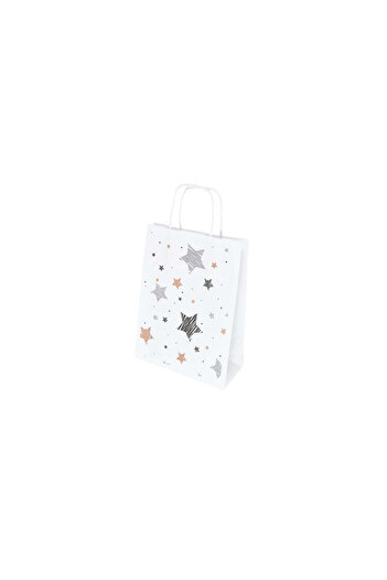 Papette Set of 10 Kraft Paper Bags with Pattern 1 Christmas 18 x 24(H) x 7cm