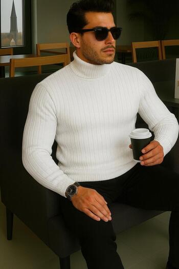 golden toptan Turtleneck Knitwear Sweater