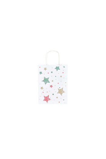 Papette Set of 10 Kraft Paper Bags with Pattern 5 Christmas 18 x 24(H) x 7cm