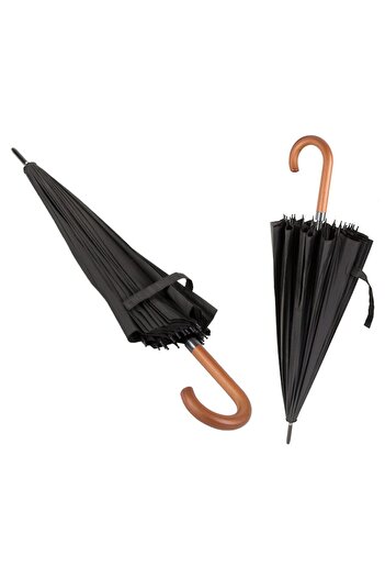 Glow Goods Unisex DeLuxe Governmental Umbrella, Diameter 105 cm, Classic Wooden Handle, 350 T Fabric, 24 Polyca