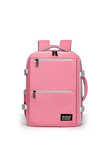 British Traveller BACK PACK TRENDY | Oxford Fabric Laptop Backpack - Pink
