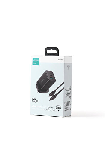 Joyroom 65W Wall Charger with Dual PD Ports and USB + USB-C to USB-C Cable