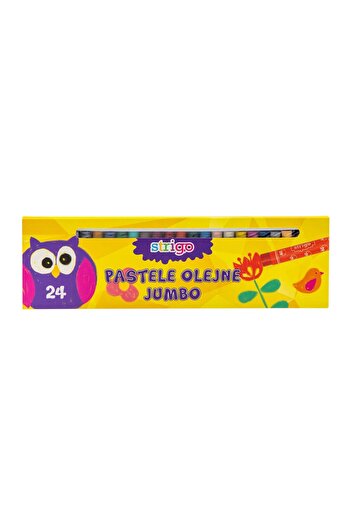 Strigo Jumbo wax crayons oil pastels, 24 colors SSC030