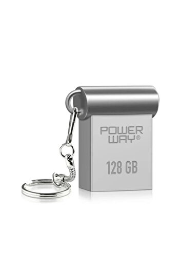 POWERWAY Mini 128Gb Metal Mini USB 3.0 Flash Memory High Speed