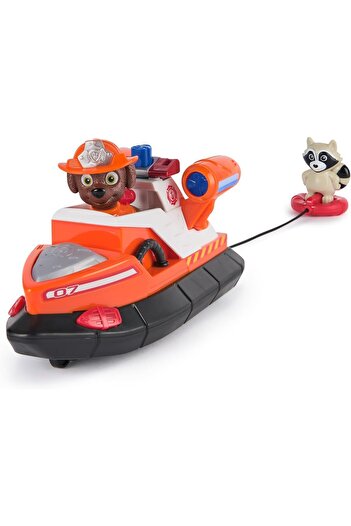 PAW PATROL Fire Rescue Zuma Character Life Boat Launching and Raccoon Toys for Boys and Girls, 3+ Ye