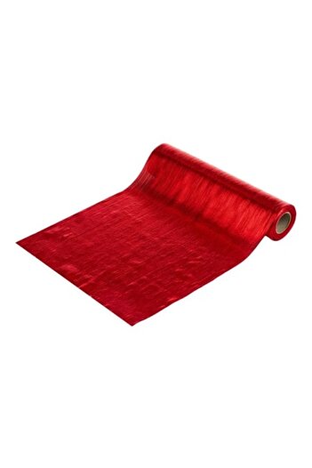 OEM Shiny decorative Christmas fabric, size 4 m x 28 cm, Red