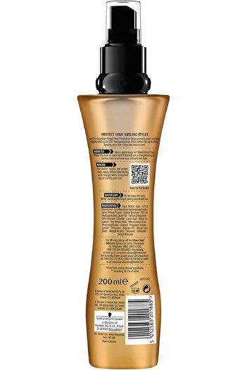 Schwarzkopf got2b Heat Protect Spray for Hair, 200 ml, protects up to 220°C