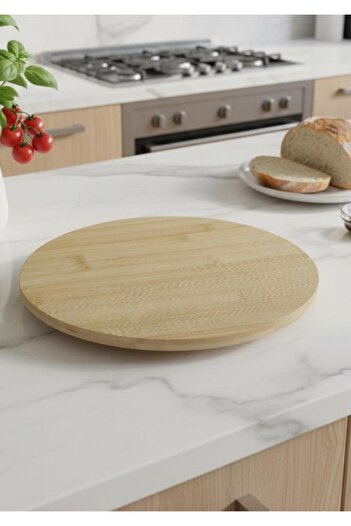 HomeTarz Bamboo Rotating Stand Presentation Stand - 28 cm
