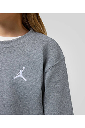 Nike Jordan Brooklyn Fleece Gray Double Yarn Children's Sweatshirt 95D389 95D389-Geh