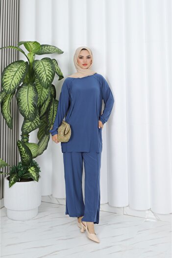 NİSUM MODA Sandy Pants Suit with Pockets