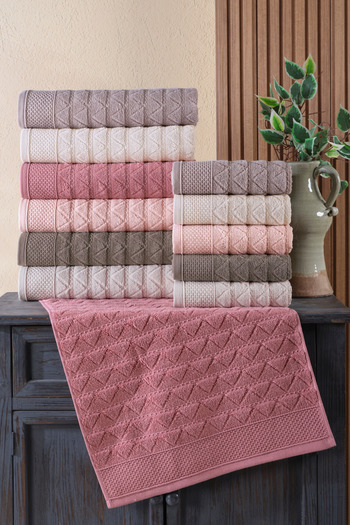 BİNNUR HOME LOW TWİST 100% БАВОВНА ПЕНЄ ІПЛІК 50X90 СМ ХАВЛУ СЕТ