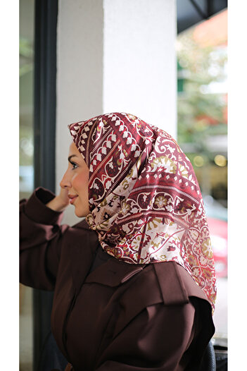 efdal şal eşarp Jade Pattern Imported Cotton Scarf