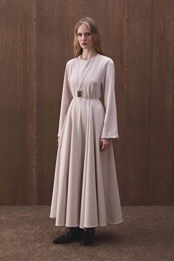 Hooopstore Belden Stone Dress with Sitting Detail