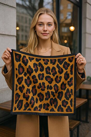 MARBERRY Flr28 Patterned Women's Scarf 70X70 cm