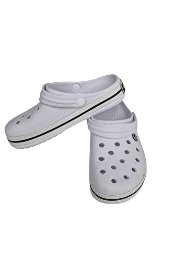 Moda fiesta White Unisex Cross Hole Slippers - Lightweight and Comfortable Summer Casual Garden Slippers
