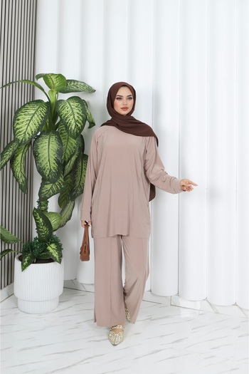 NİSUM MODA Sandy Pants Suit with Pockets