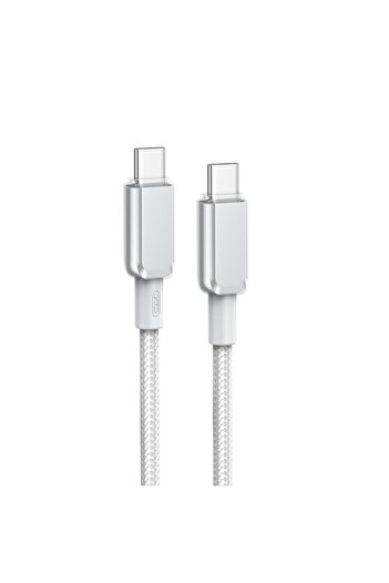 Xo Cablu NB-Q250B PD USB-C la USB-C 1,0 m 60 W Alb