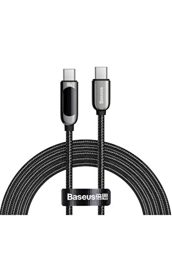 Baseus Cablu de încărcare și date USB Type-C la Type-C, 100W, Nylon, 1m, C445, Negru