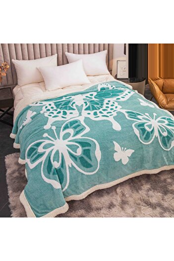 CHIRASO Cocolino CHIRASO Blanket, 200x230 cm, 3D Butterflies, Fluffy, Soft and Warm