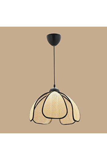 Bella Maison Brook Rattan Sarkıt Siyah Biyeli Naturel-Siyah (30x70 cm)