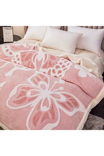CHIRASO Cocolino CHIRASO Blanket, 200x230 cm, 3D Butterflies, Fluffy, Soft and Warm