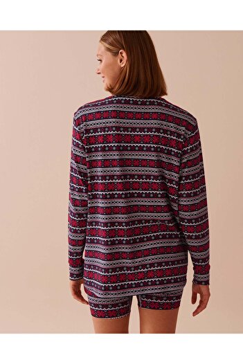 La Vie en Rose Fair Isle Print Super Soft Long Sleeve Shirt