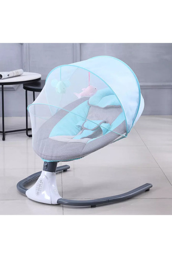 Bebelul Electric Baby Swing 0–18 Months – Bluetooth, 4 Speeds, Blue