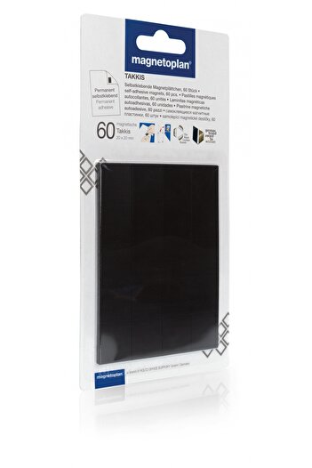Magnetoplan Takkis Patratele magnetice, 20 x 20 x 0.75 mm, 60 buc/set