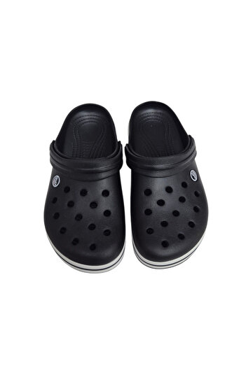 Moda fiesta Black Unisex Cross Perforated Slippers - Lightweight and Comfortable Summer Casual Garden Slippers