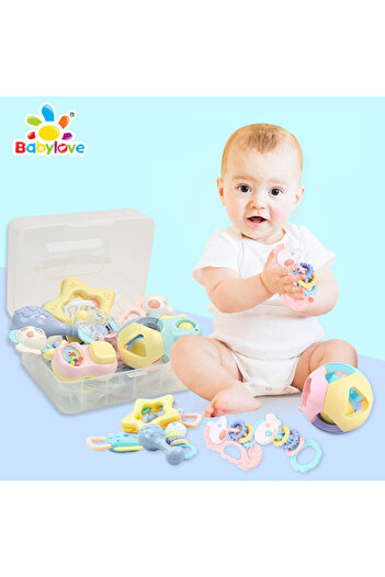 TSUMAB Baby Rattle Toy Set – 8 Pieces Infant Sound & Teething Toys