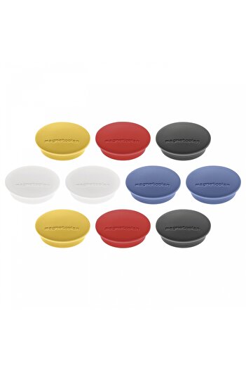 Magnetoplan Discofix JUNIOR Whiteboard magnets, 34 mm, white, 10 pcs/set