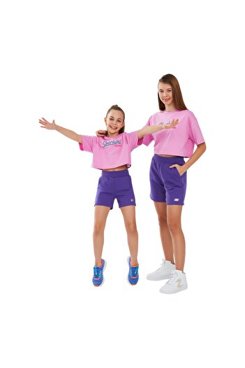 SKECHERS Graphic Tee g Short Sleeve Big Girl Light Pink Tshirt Sk241040-590