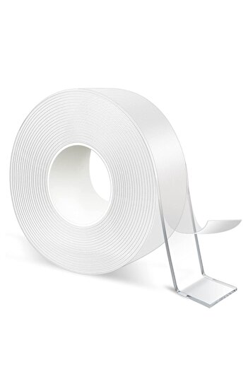 Aurov Aurov® double-sided adhesive tape, 15m x 3cm x 1mm, strong with Nano Technology, Transparent, Silicone