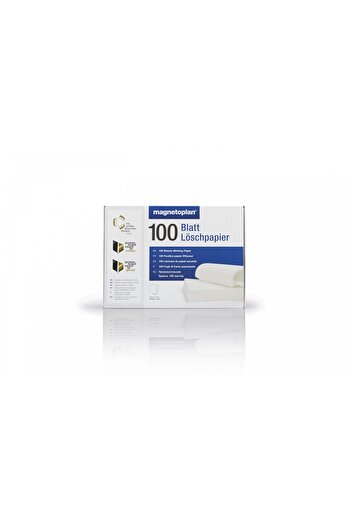 Magnetoplan Refill whiteboard sponge wipes, 100 pcs/set