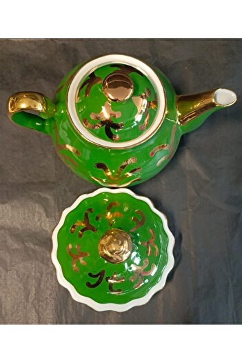 BY.RAYKA PORSELEN El Dekor Süli̇man Porcelain Hand Painted Teapot and Sugar Bowl