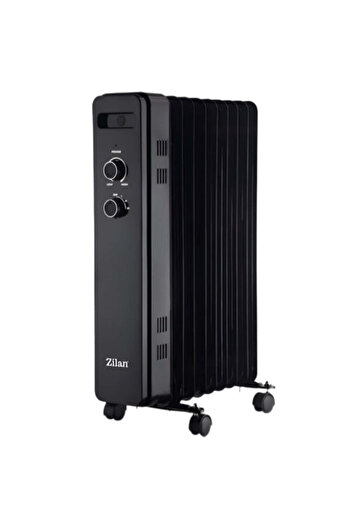 Zilan Electric Heater - 2000W, 9 Elements, Adjustable Thermostat, Overheating Protection - ZLN8443