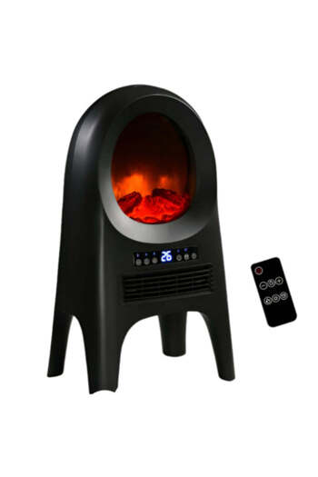 Zilan Ceramic Fireplace Heater - 2000W, LED Animation, Remote Control, ZLN5664