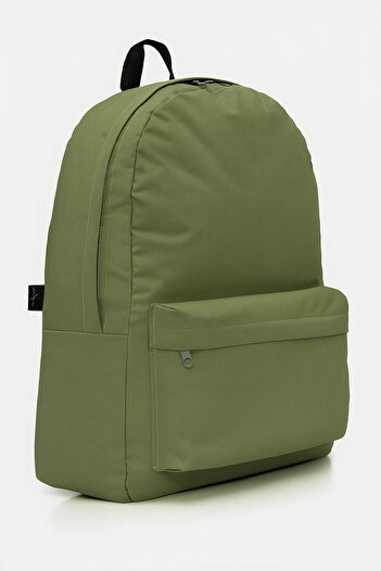 KAFF Khaki Unisex Functional School Daily Backpack with Laptop Compartment and Strap Attachment -2086Plcan
