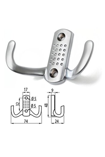 GTV Set 5 buc Cuier pentru Mobila Metal, B0 K23 05, Aluminiu
