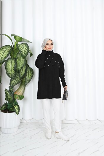 NİSUM MODA Stoned Knitwear Tunic