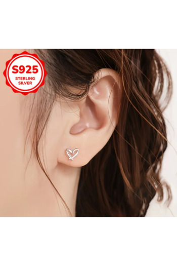 saratremo 925 Silver Earrings "Pure Heart" – minimalist, elegant and refined