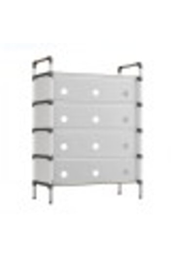 OEMN Metal shoe rack with 4 closed shelves