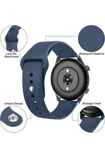 Generic 22mm Quick Release Silicone Replacement Band for Amazfit GTR 4/GTR 3 Pro/GTR 3/GTR 2 (47mm)