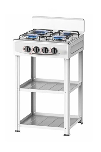Olympia Stainless Steel Gas Hob 4 Burner - High Efficiency Kitchen Cooktop with Safety Features