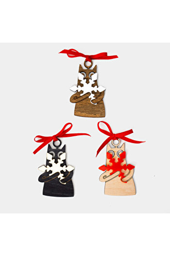 I WOOD BE Cat Snowflake Ornament